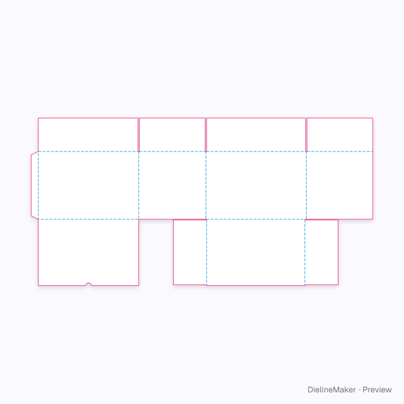 Stock carton 450×300×300 flat dieline