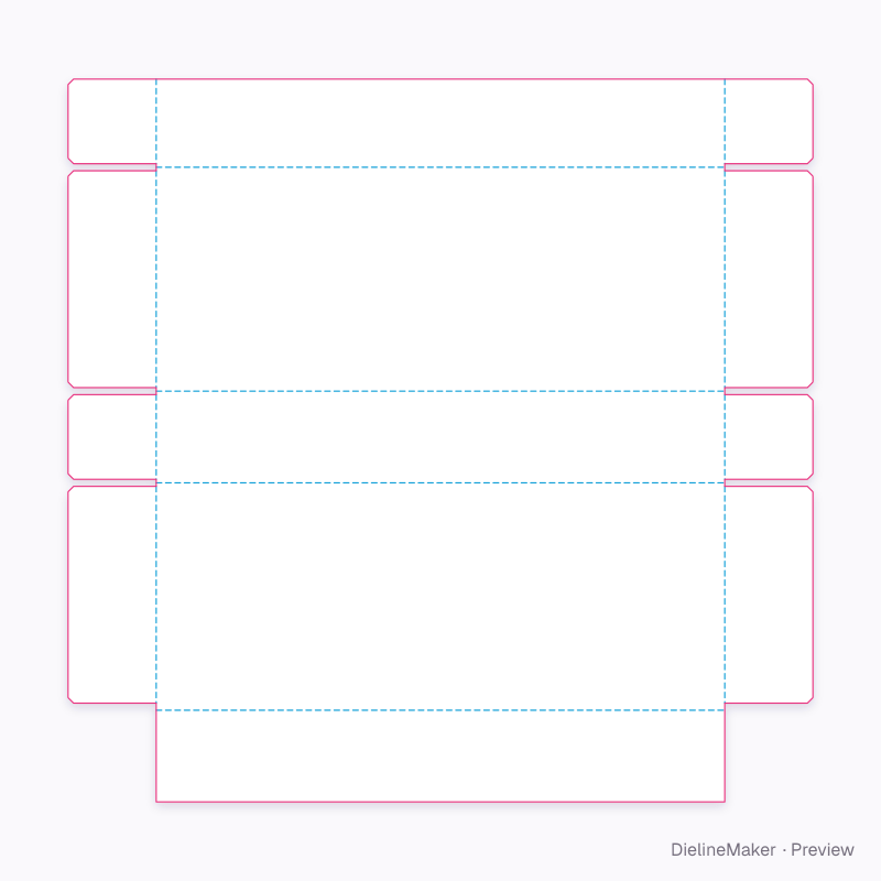 Flat dieline preview
