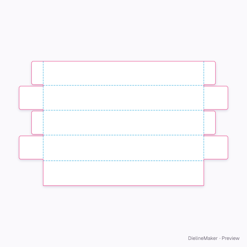 Poster roll shipping folder — Five panel folder flat dieline