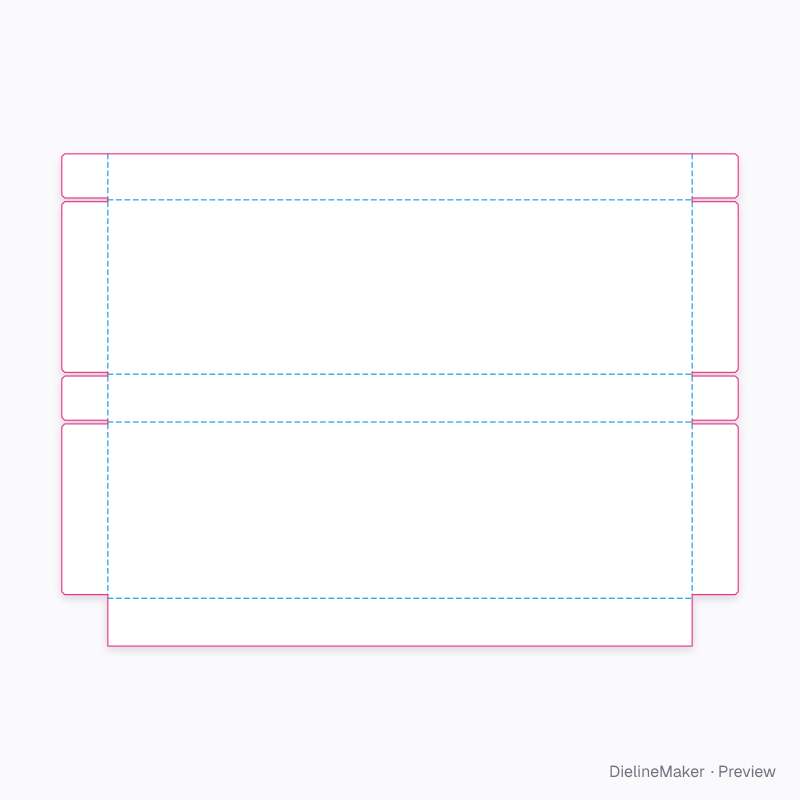 Flat dieline preview