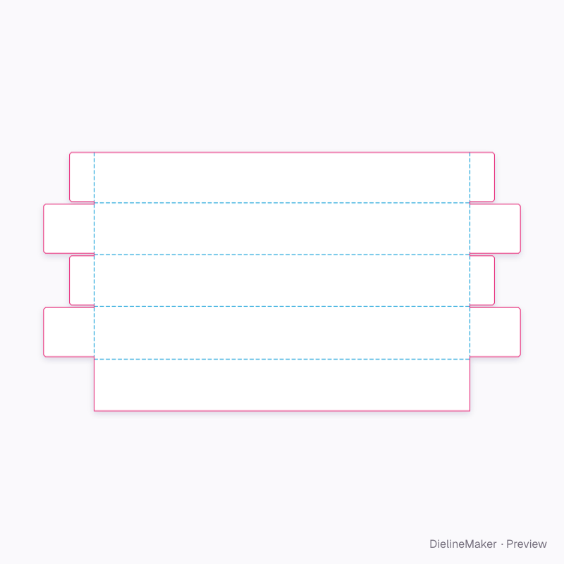 Umbrella shipping folder — Five panel folder flat dieline