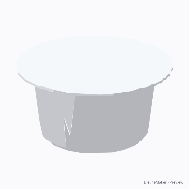 Round sealed portion cup