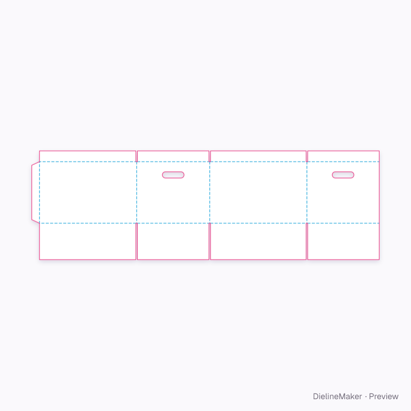 Parts bin 400×300×250 flat dieline
