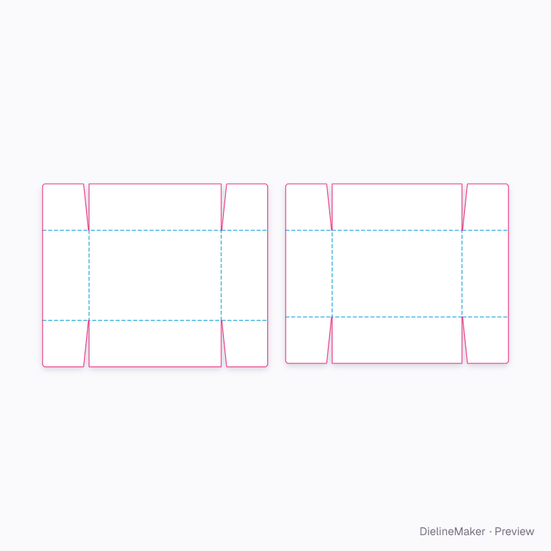 Flat dieline preview