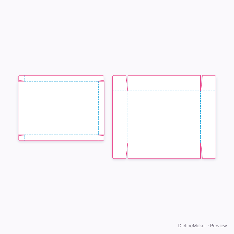 0301 apparel box flat dieline