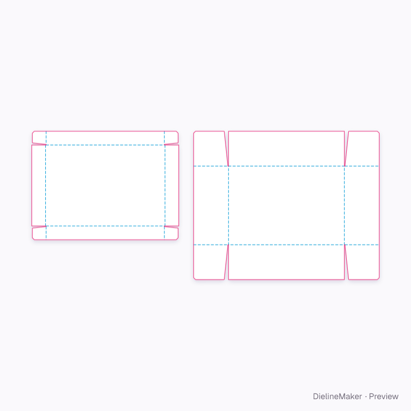 0306 — Design-style telescope with shallow cover flat dieline