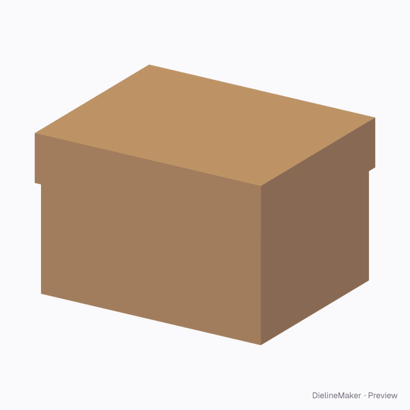 Lidded archive box 390×300×260