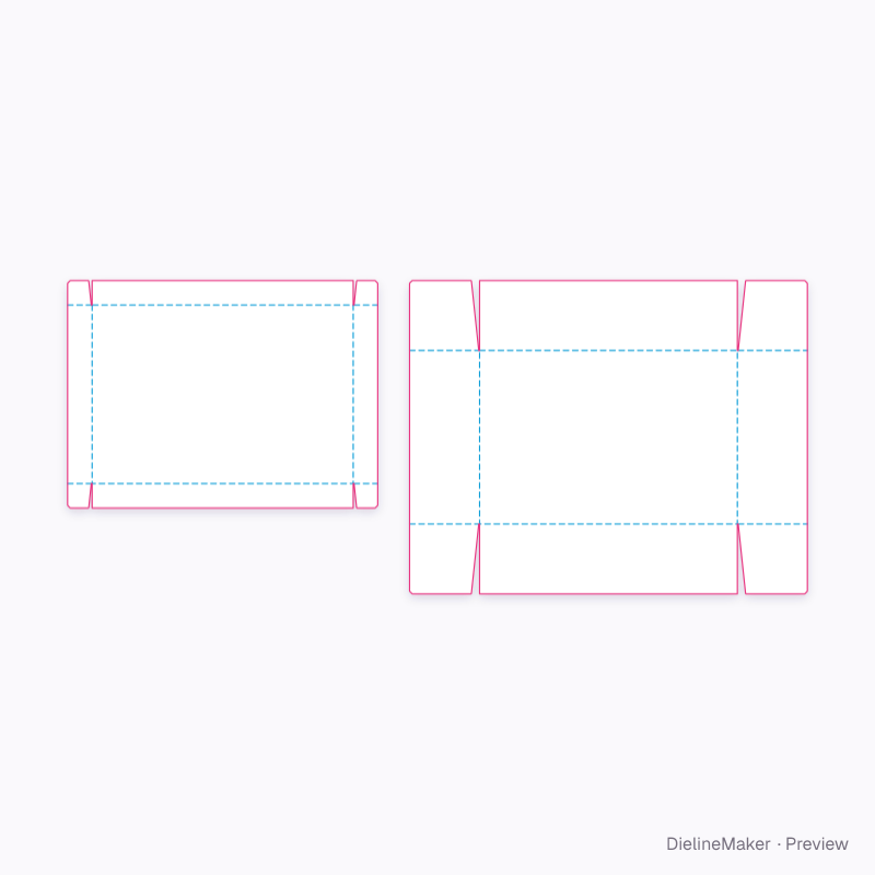 Boot box 480×320×130 flat dieline