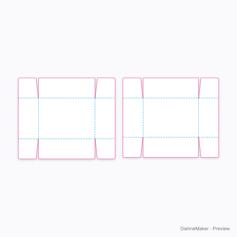 Photo keepsake box 330×230×120 flat dieline