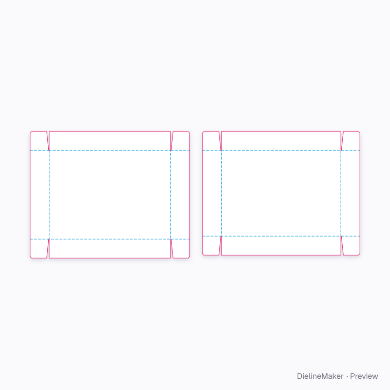 Shirt box 380×270×60 flat dieline