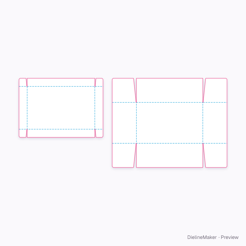 Shoe box 330×200×120 flat dieline