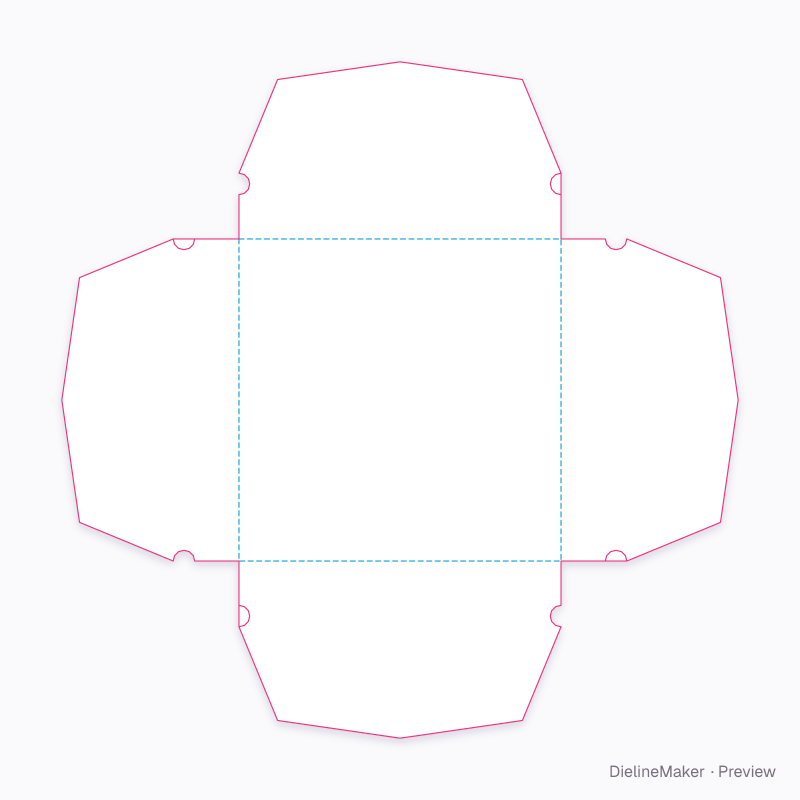 Flap pocket envelope flat dieline