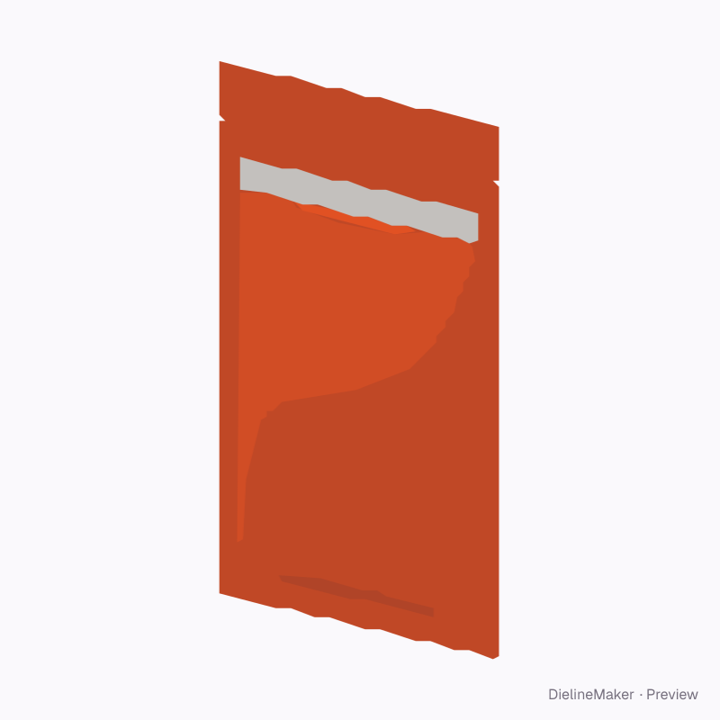 Child-resistant zipper pouch 110 × 190 mm