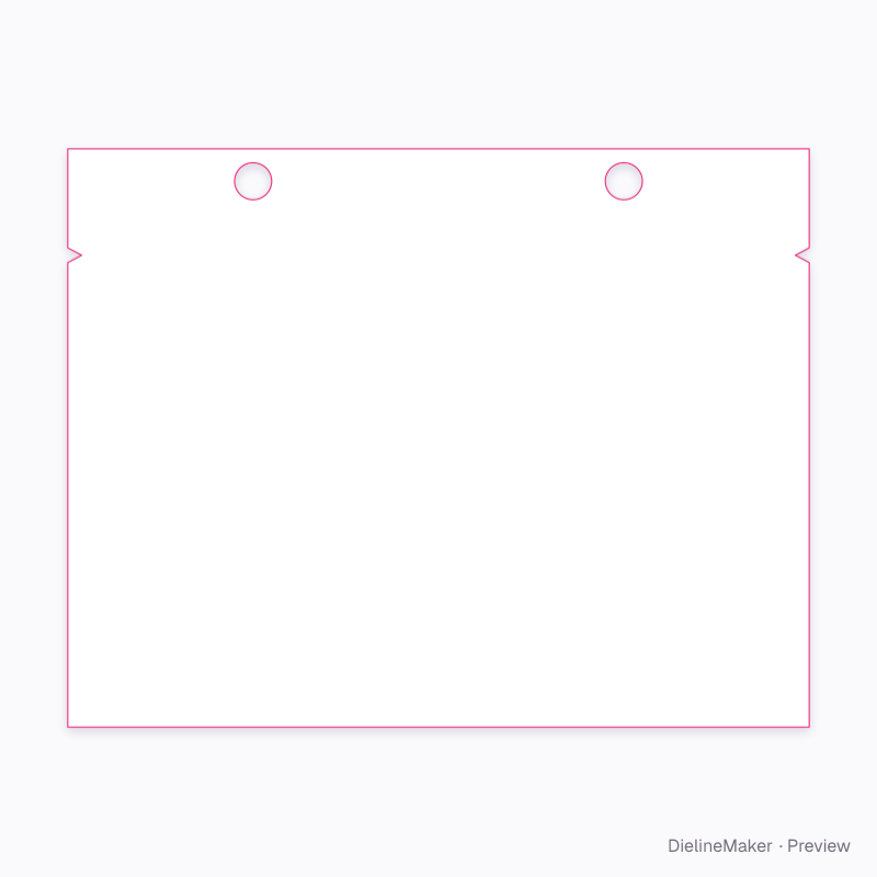 Jewellery peg zipper bag flat dieline
