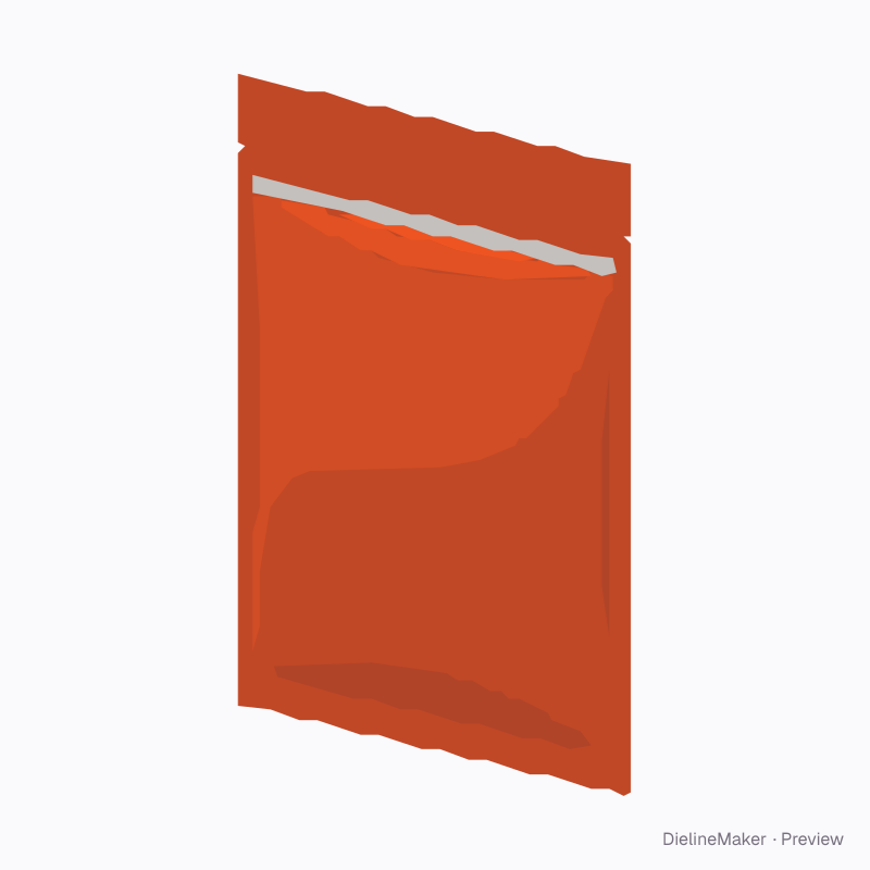 Flat snack zipper pouch 100 g