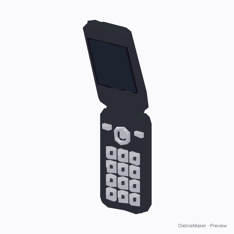 Open flip phone