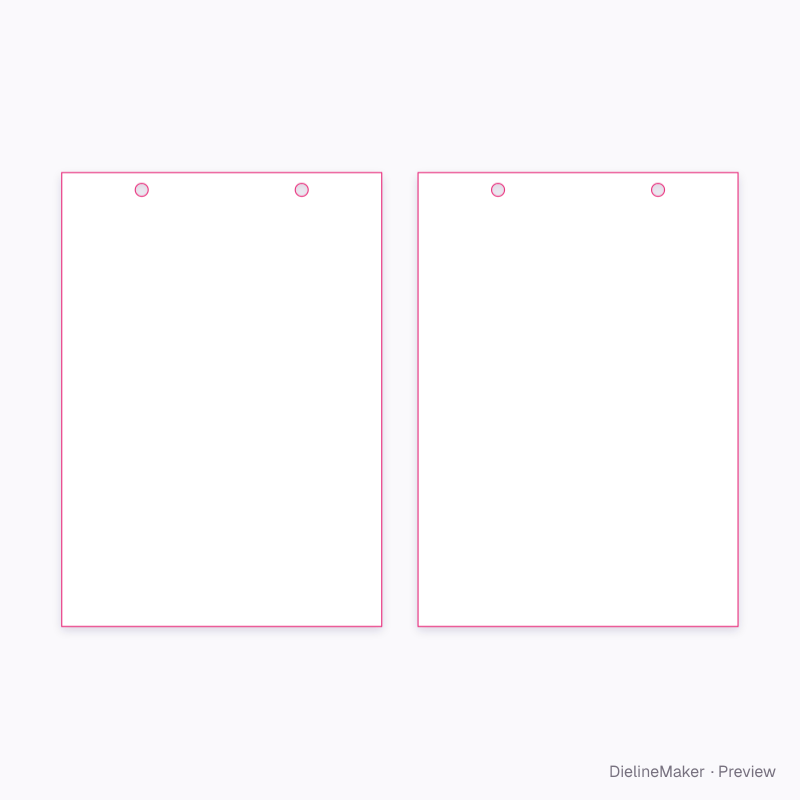 Flip menu holder flat dieline