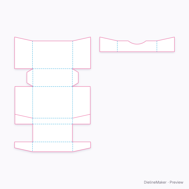 Cotton swab flip-top carton — Flip-top box flat dieline