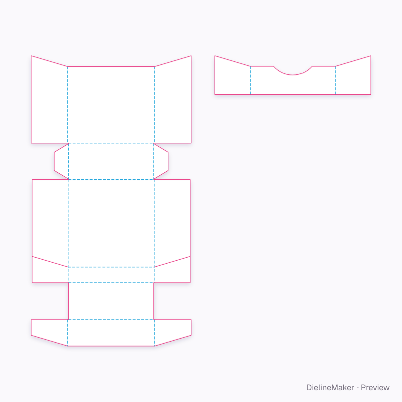 Flat dieline preview