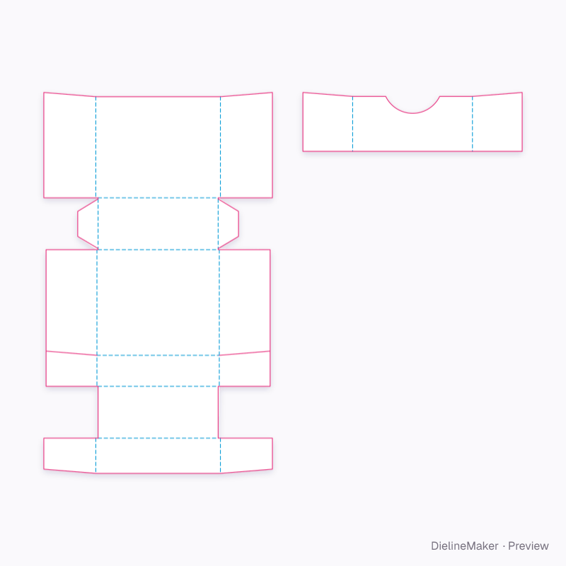 Flat dieline preview