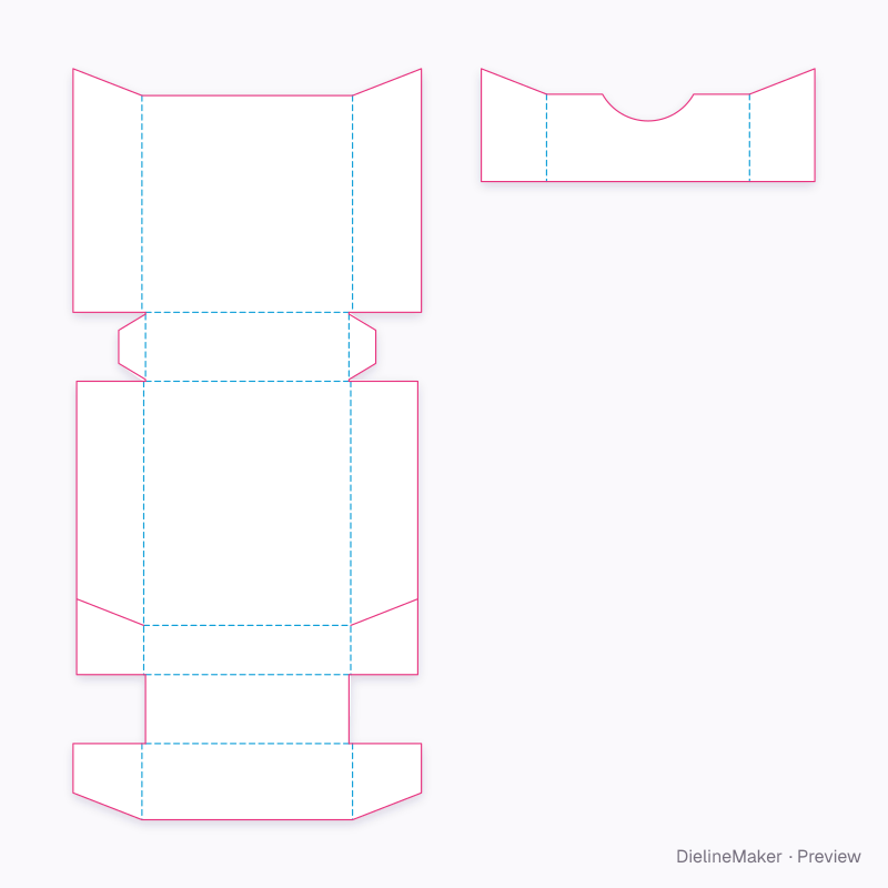 Flip-top mint box flat dieline