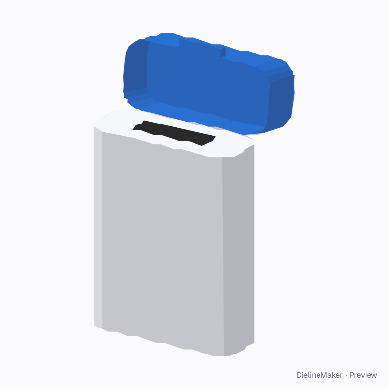 Pocket mint dispenser, open