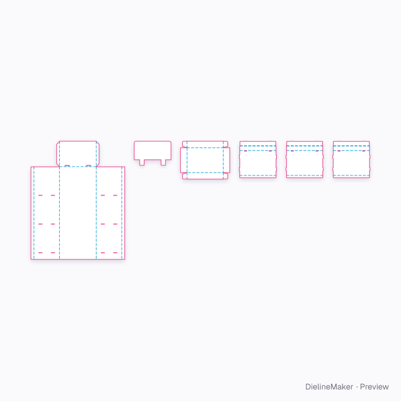 Flat dieline preview