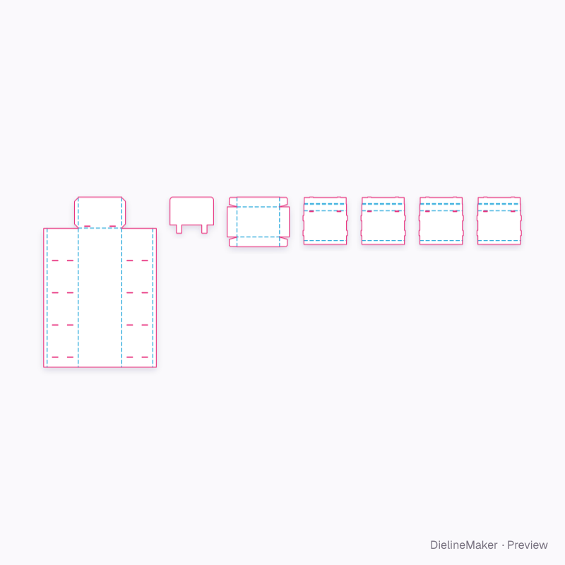 Home fragrance floor display — Floor display flat dieline