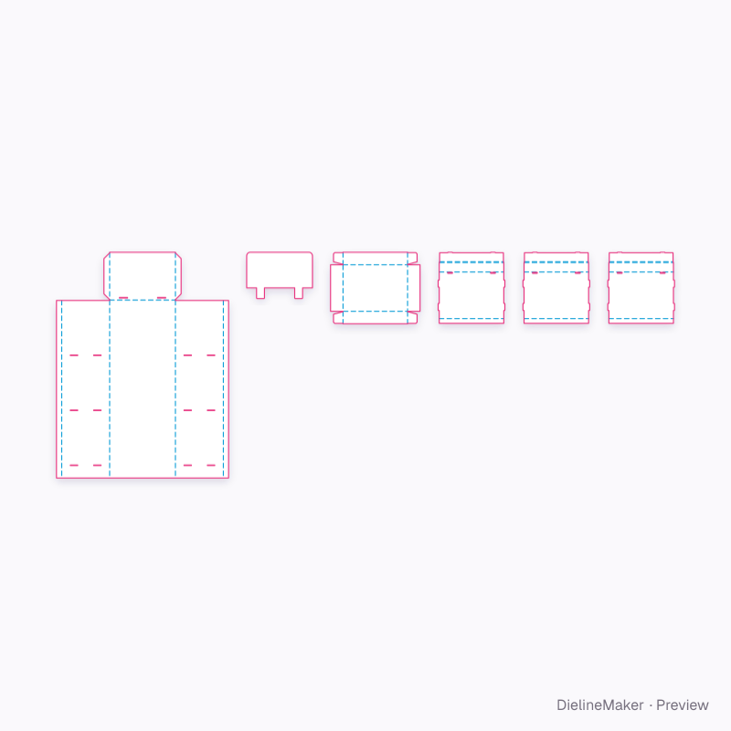 Pet care floor display — Floor display flat dieline