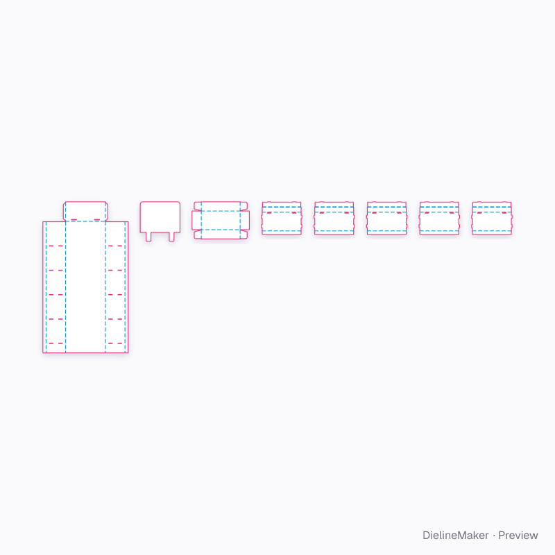 Book floor display flat dieline