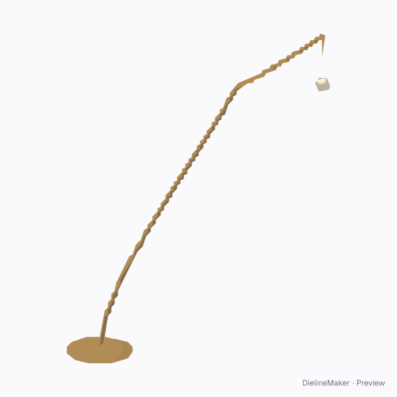Floor lamp with printed shade