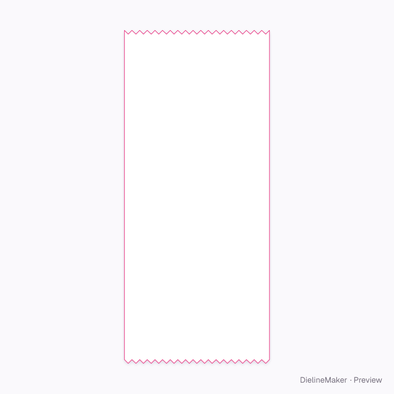 Stick pack flat dieline