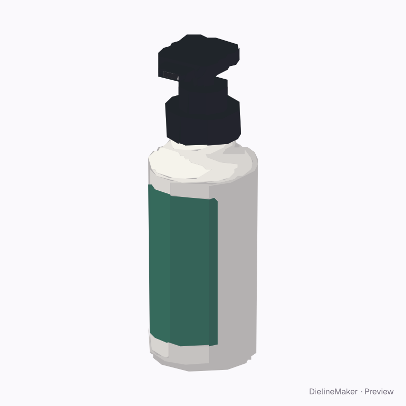 Compact face foam pump