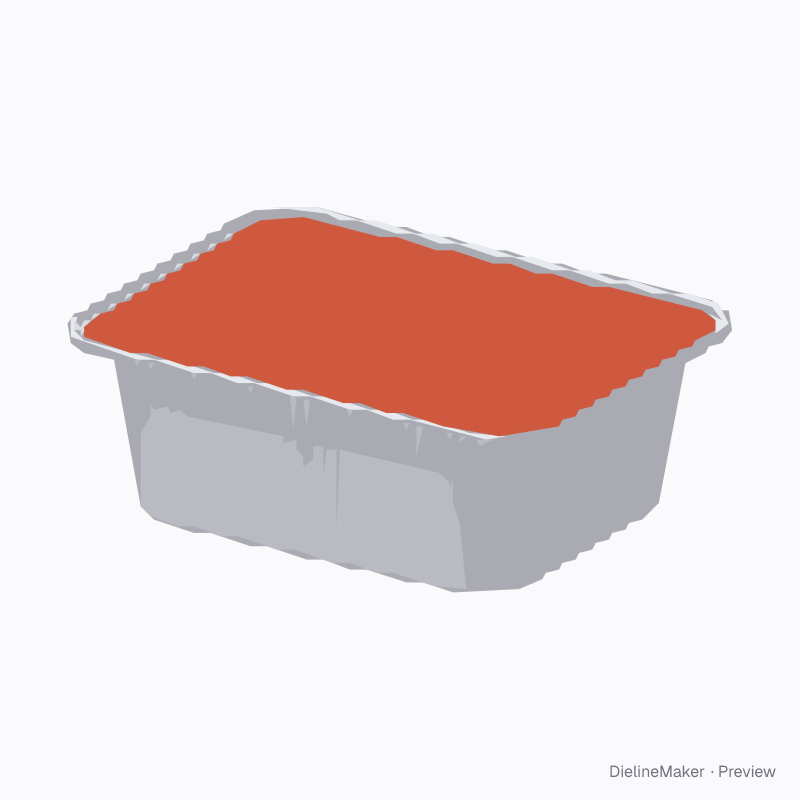 Small deli aluminium foil food tray