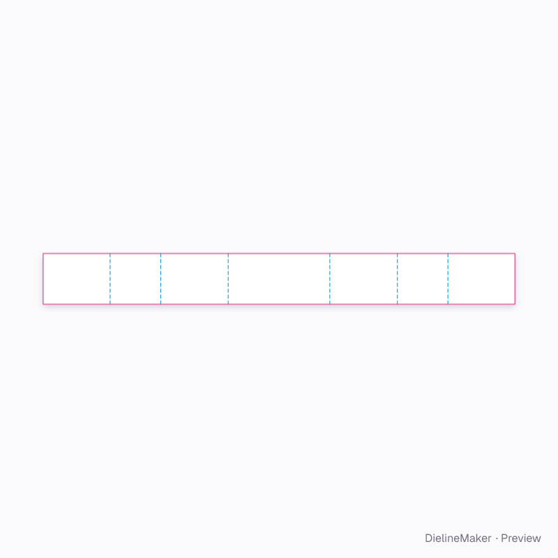 Two-cell fold-up divider 300×200×150 flat dieline