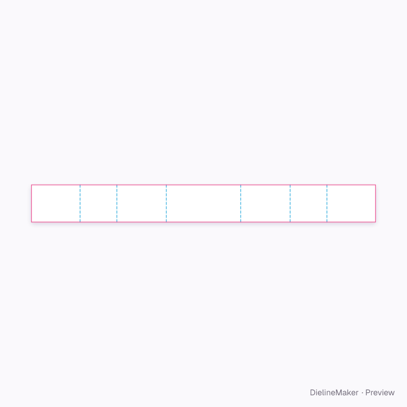 One-piece fold-up divider flat dieline