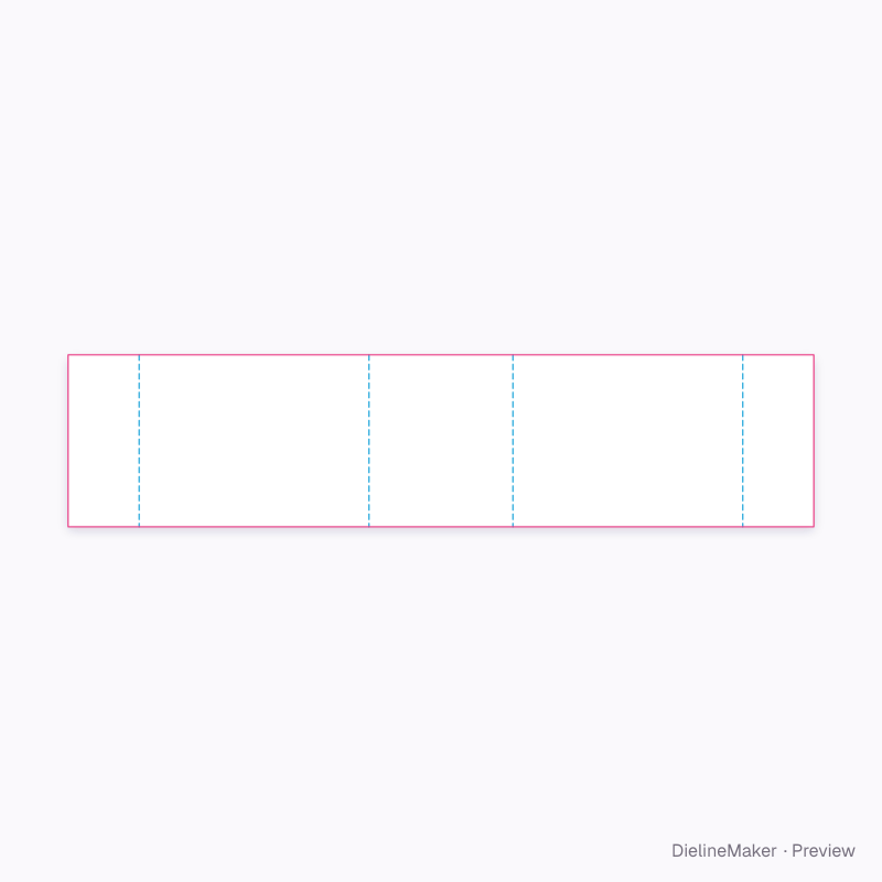 Liner with split end 400×300×250 flat dieline