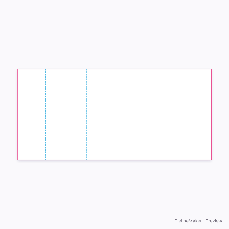 Bottle and leaflet insert 90×60×200 flat dieline