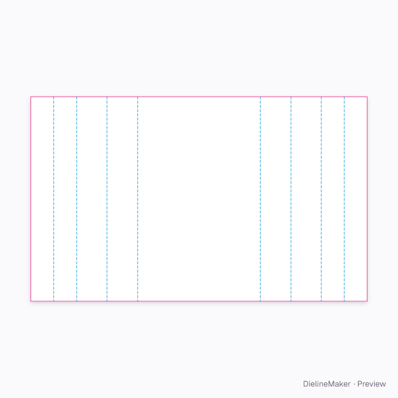 Deck on box legs with returns 240×60×400 flat dieline