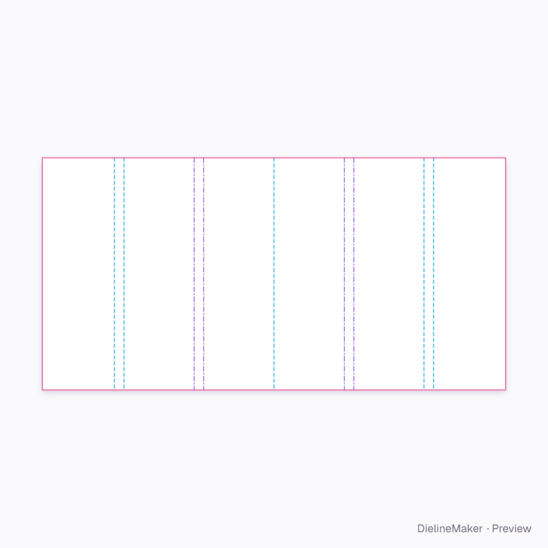 Tripled-leg A-frame 220×110×400 flat dieline