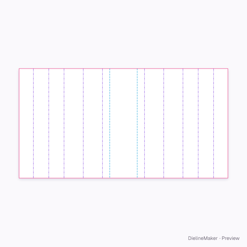 Braced ends with web 240×70×400 flat dieline