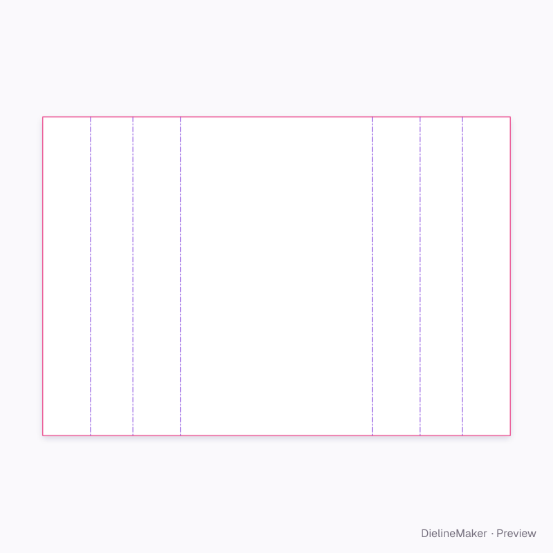 Bridge on square legs 240×60×400 flat dieline