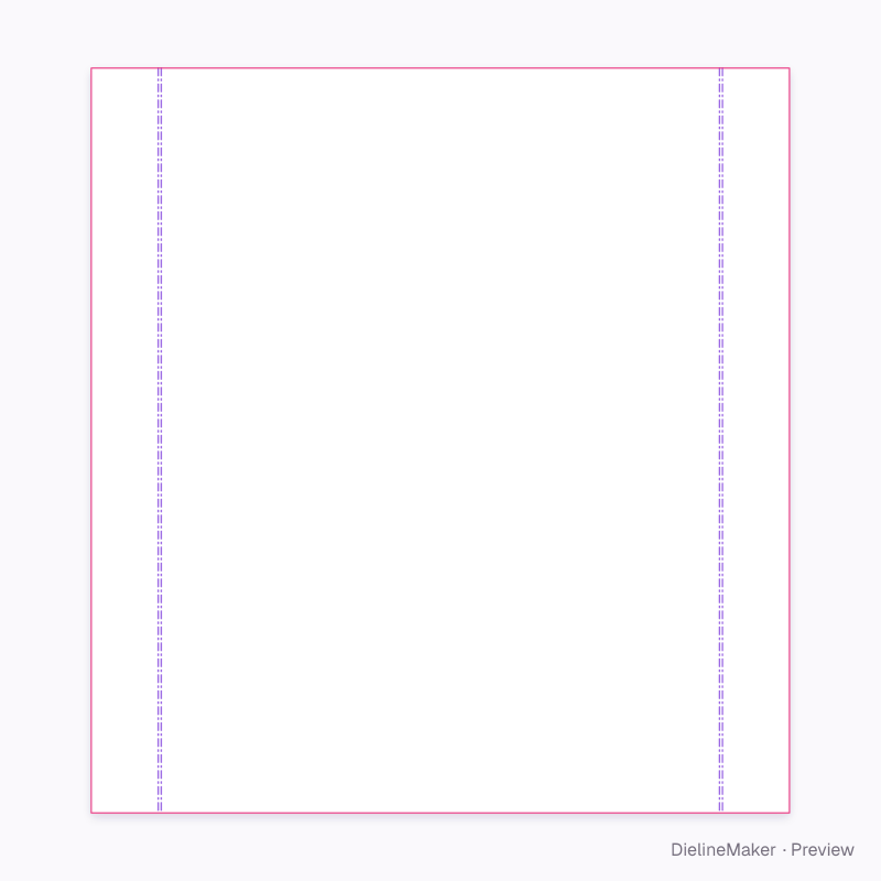 Pad with turned-under edges 300×10×400 flat dieline