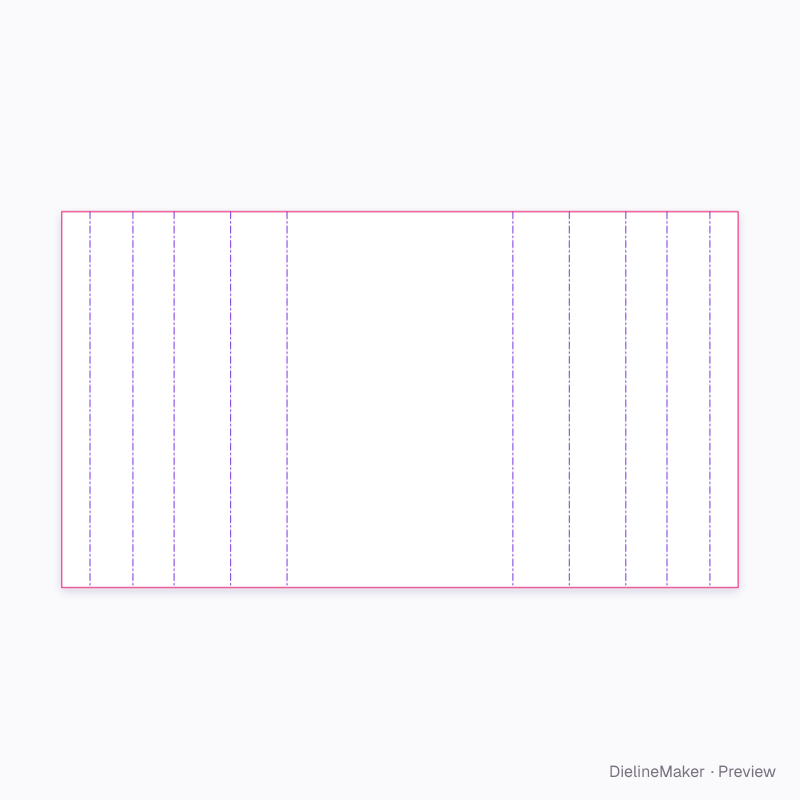 Twin box rail 240×60×400 flat dieline