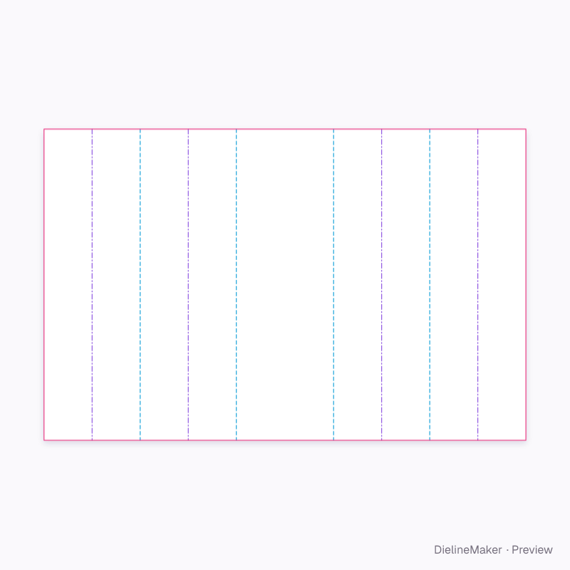 Zig-zag ends 240×60×400 flat dieline