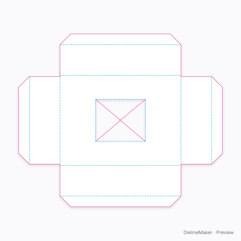 Single perfume support cradle flat dieline