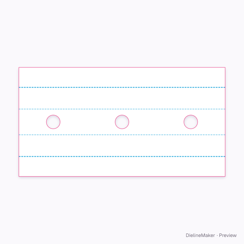 Folded support rail flat dieline