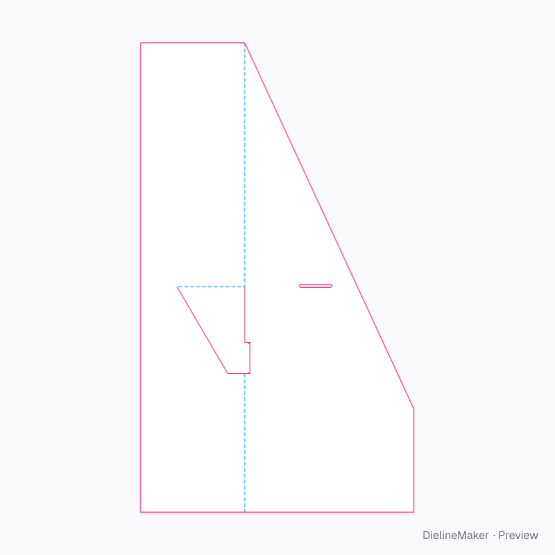 A3 folding back support flat dieline