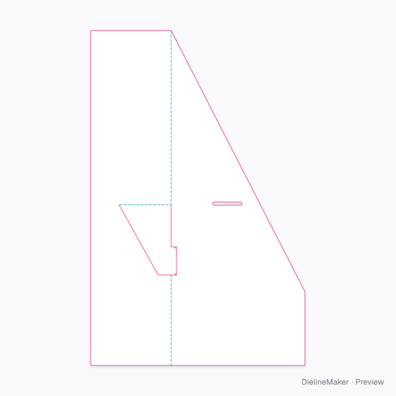 A4 folding back support flat dieline