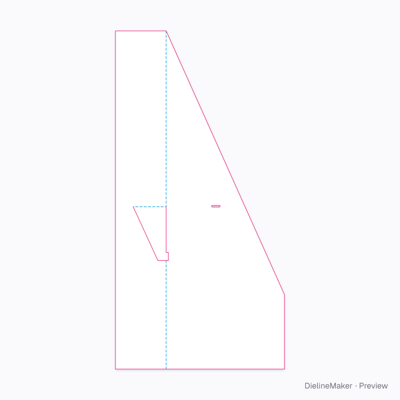 Floor standee back support flat dieline